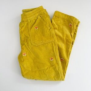 Boden corduroy pants with embroidered fox detail